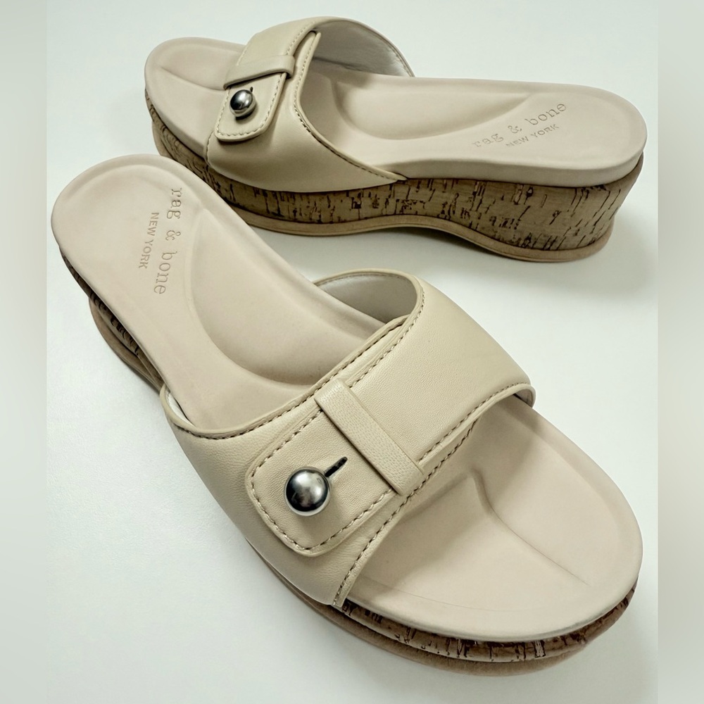 Rag & Bone Sommer Sandals in Bone color Size 39.5 (Preloved-Excellent)